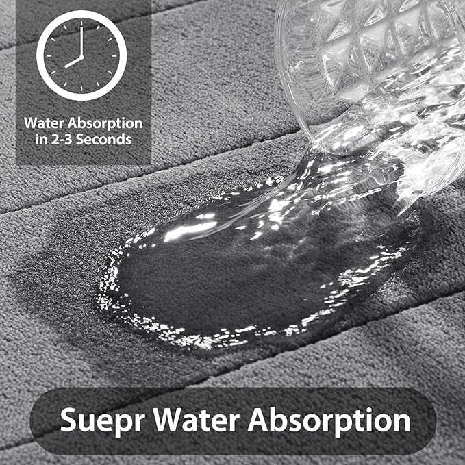 Memory Foam Bath Mat - 3pcs Set