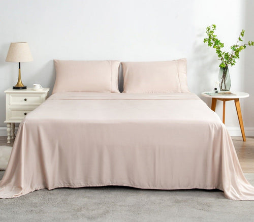 100% Bamboo Sheet Set (Flat & Fitted Sheets Included) + FREE Pillowcases