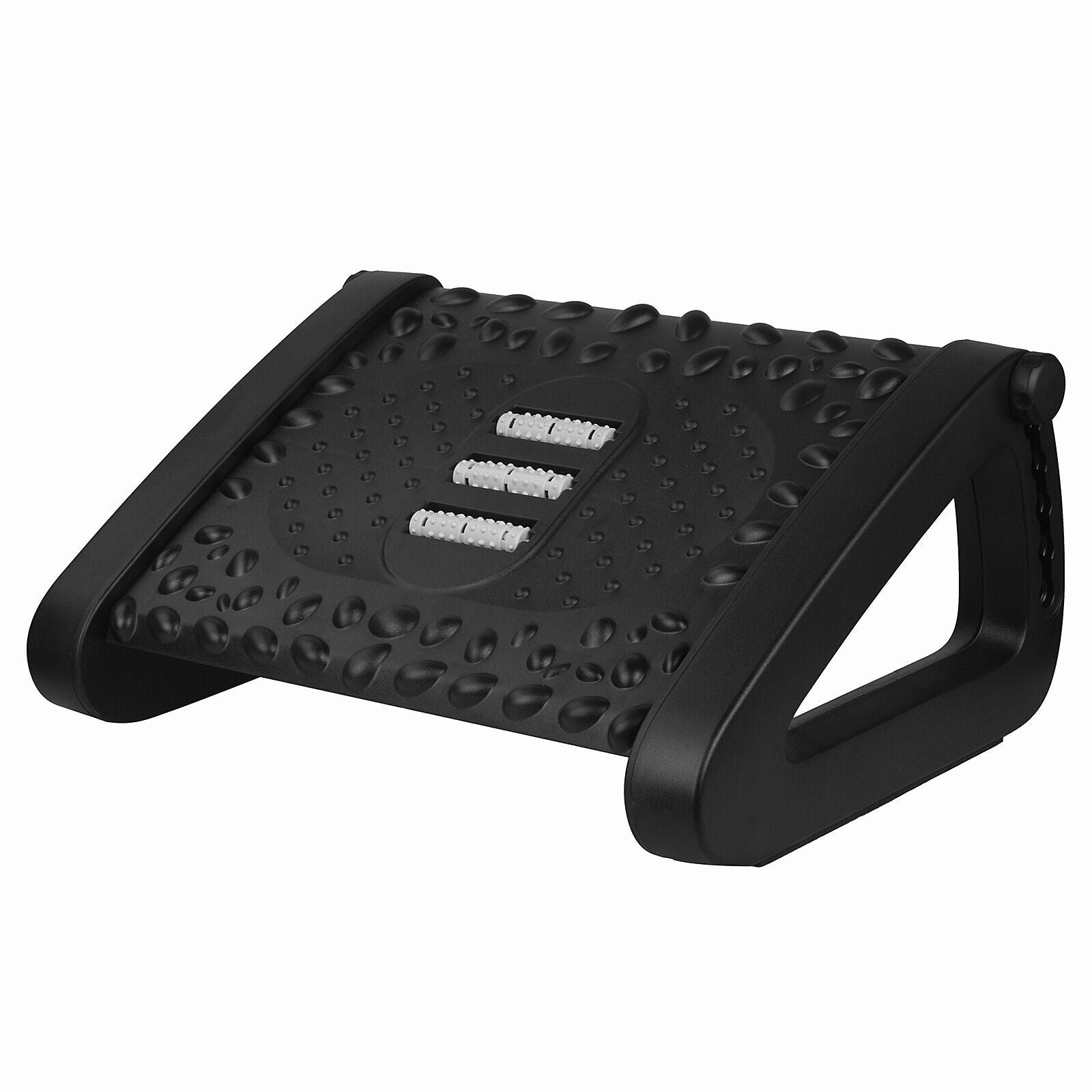 Ergonomic Footrest With Massaging Rollers