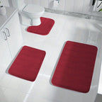 Memory Foam Bath Mat - 3pcs Set