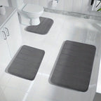 Memory Foam Bath Mat - 3pcs Set