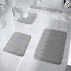 Memory Foam Bath Mat - 3pcs Set